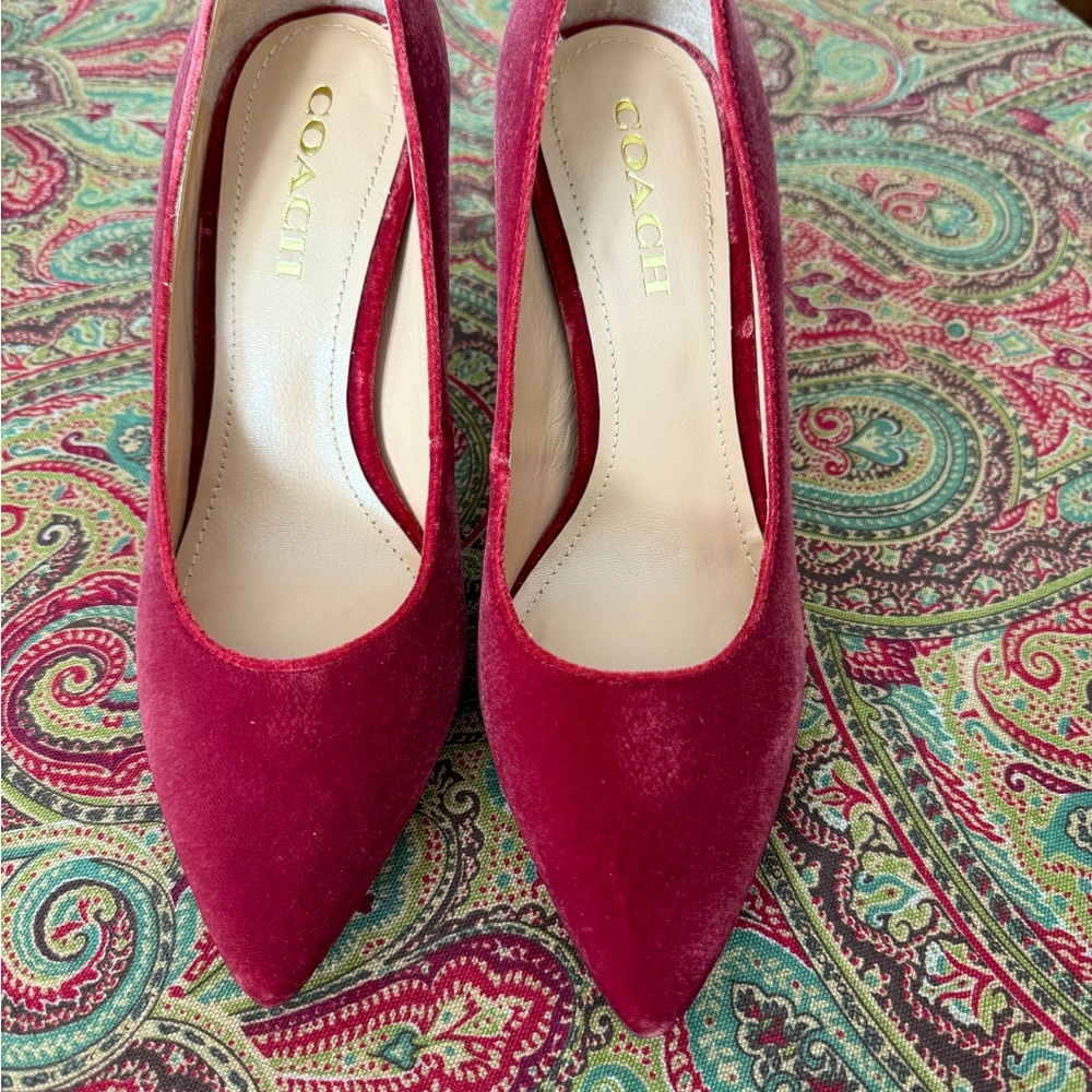 Coach Skyler Velvet Leather Pumps US 8.5B EU 39